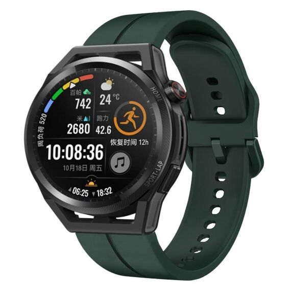 Per Huawei Watch GT Runner 22mm Loop cinturino in silicone (verde scuro)