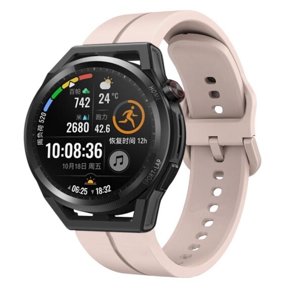 Per Huawei Watch GT Runner 22mm Loop cinturino in silicone (rosa)