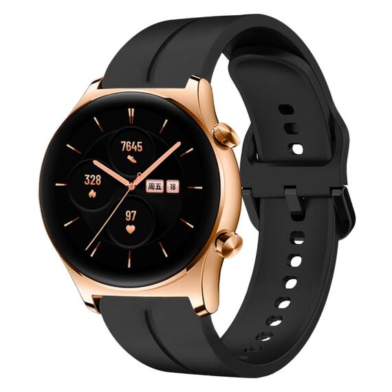 Cinturino per orologio in silicone con cinturino da 22 mm per orologio Honor Watch GS 3 (nero)