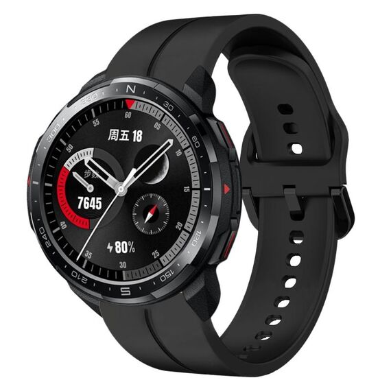 Cinturino in silicone per orologio Honor Watch GS Pro da 22 mm (nero)