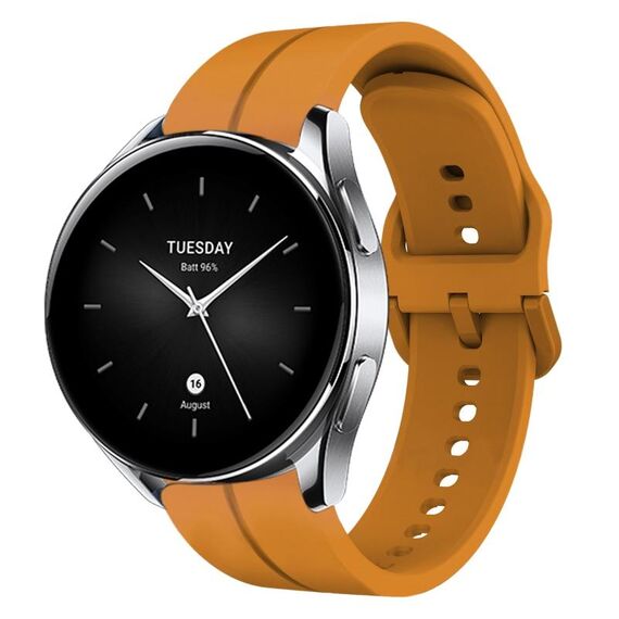 Per Xiaomi MI Watch S2 Cinturino in silicone da 22 mm con cinturino (giallo ambra)