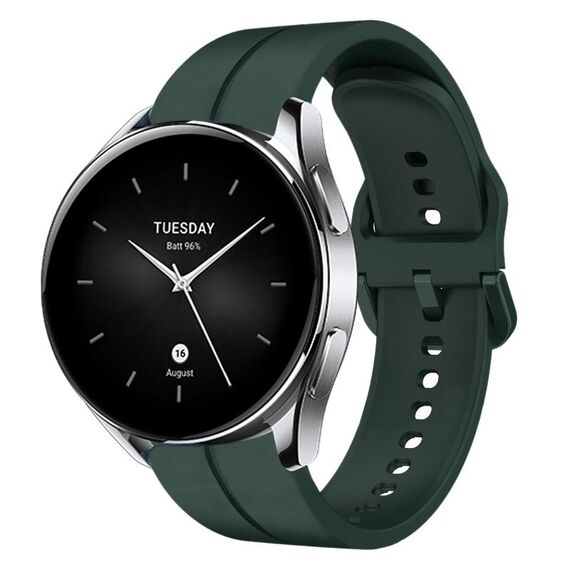 Per Xiaomi MI Watch S2 Cinturino in silicone da 22 mm con cinturino (verde scuro)
