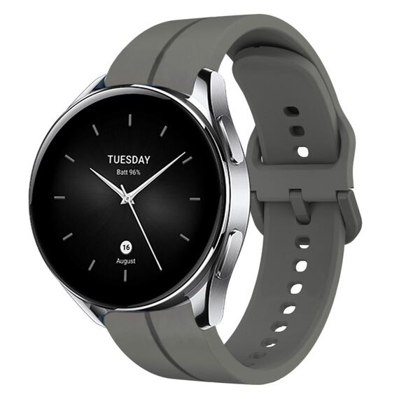 Per Xiaomi MI Watch S2 Cinturino in silicone da 22 mm con cinturino (grigio scuro)