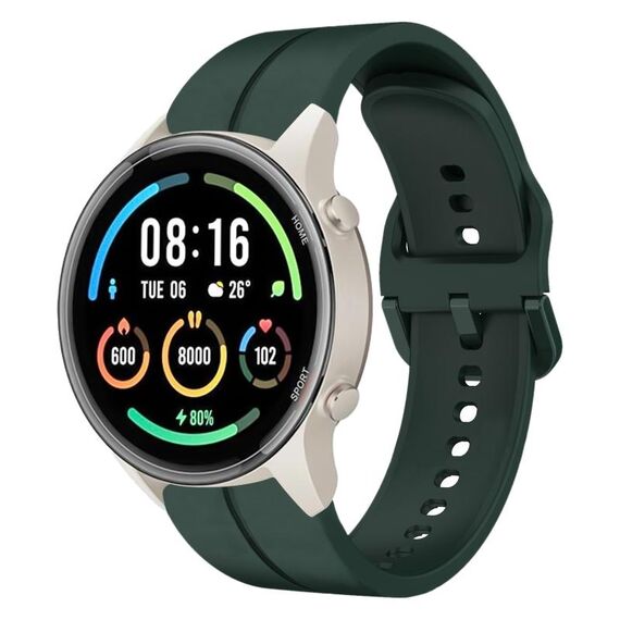 Per Xiaomi MI Watch Sport 22mm Loop cinturino in silicone (verde scuro)