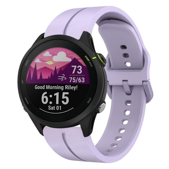 Per Garmin Forerunner 255 Music 22mm Loop cinturino in silicone (viola)
