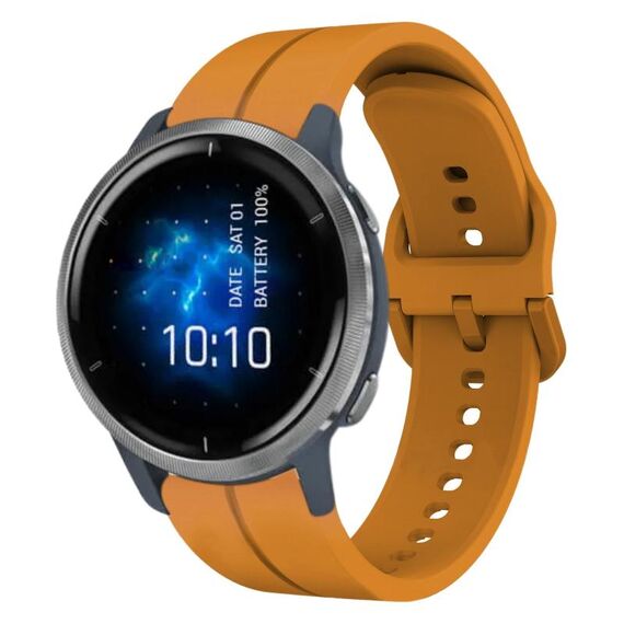 Per cinturino in silicone Garmin Venu 2 da 22 mm (giallo ambra)