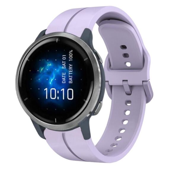 Per cinturino in silicone Garmin Venu 2 22mm Loop (viola)