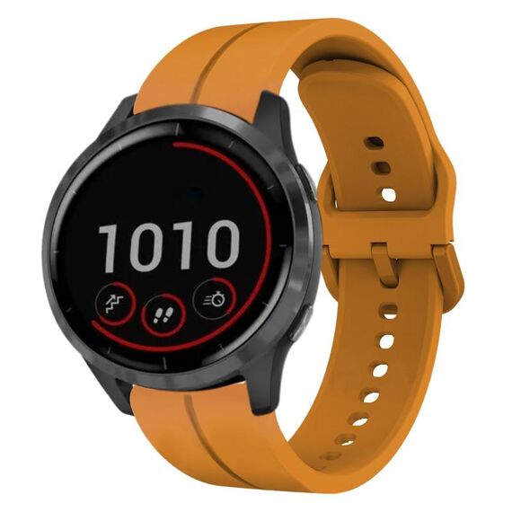 Per cinturino in silicone Garmin Vivoactive4 da 22 mm (giallo ambra)