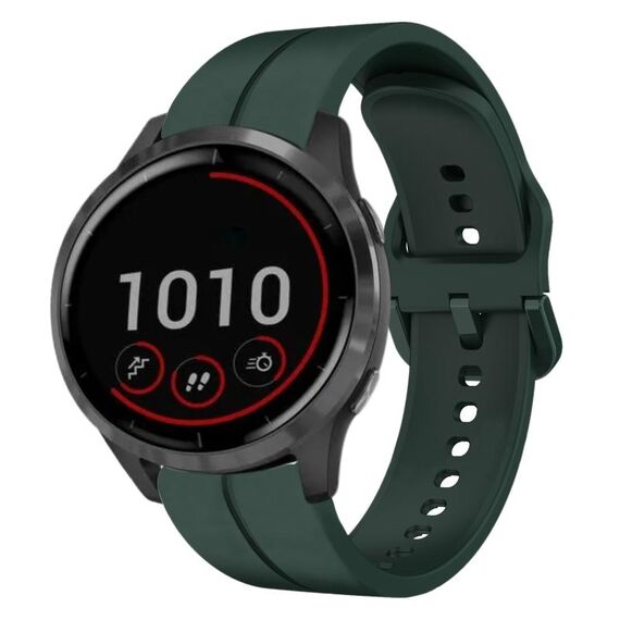 Per cinturino in silicone Garmin Vivoactive4 da 22 mm (verde scuro)