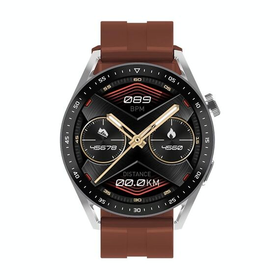 EC33 Pro Smart Watch con schermo a colori da 1,48 pollici, supporto monitoraggio della frequenza cardiaca/monitoraggio della pressione sanguigna (caffè)