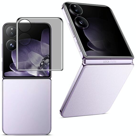 Per Xiaomi Mix Flip imak 3D Curvo Privacy Antiriflesso Schermo Posteriore Completo Pellicola in Vetro Temperato