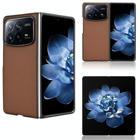 Per Xiaomi Mix Fold 4 Custodia in pelle PU per PC (marrone)