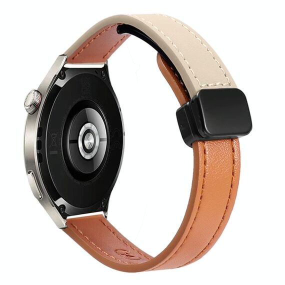 Cinturino in microfibra in pelle con fibbia magnetica sottile da 22 mm per Huawei Watch 4 (lavanda)