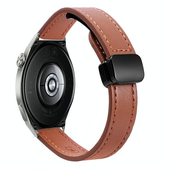Cinturino in microfibra in pelle con fibbia magnetica sottile da 22 mm per Huawei Watch GT3 46 mm (verde avocado)