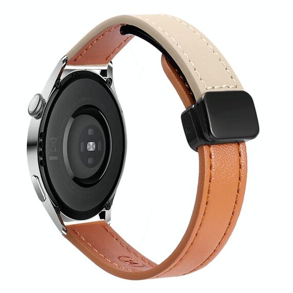 Cinturino in microfibra in pelle con fibbia magnetica sottile da 22 mm per Huawei Watch 3 Pro (lavanda)