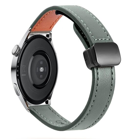 Cinturino in microfibra in pelle con fibbia magnetica sottile da 22 mm per Huawei Watch 3 (nero)