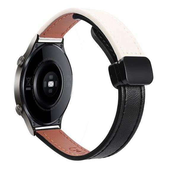 Cinturino in microfibra in pelle con fibbia magnetica sottile da 22 mm per Huawei Watch GT2 Pro (marrone moka)