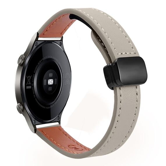 Cinturino in microfibra in pelle con fibbia magnetica sottile da 22 mm per Huawei Watch GT2 Pro (albicocca + caramello macchiato)