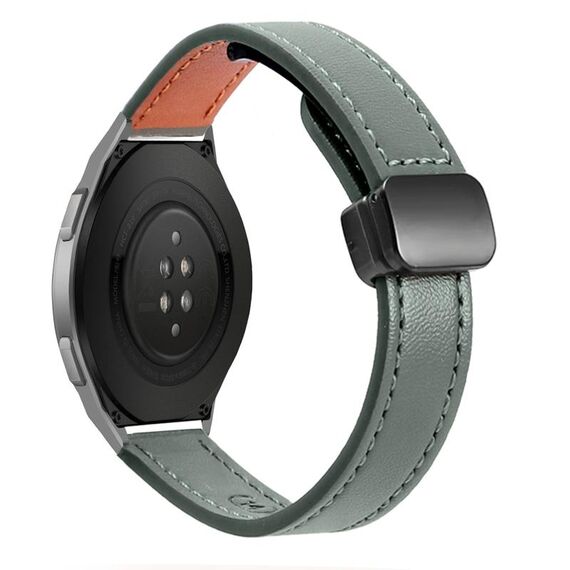 Cinturino in microfibra in pelle con fibbia magnetica sottile da 22 mm per Huawei Watch GT 2e (nero)