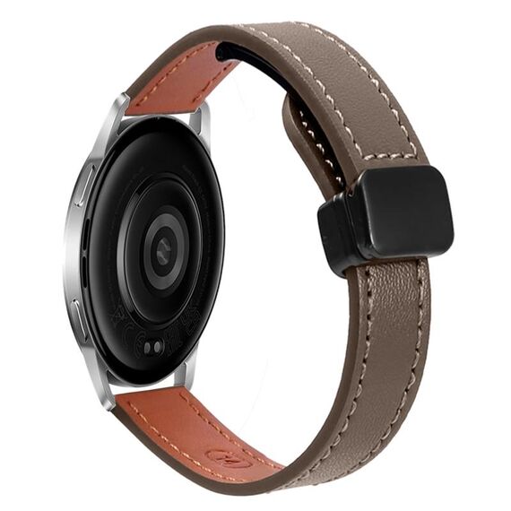 Per Xiaomi Watch S3 22mm Slim Magnetic Buckle Microfiber Leather Watch Band (Caramel Macchiato)