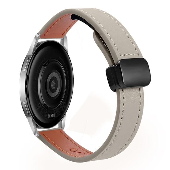 Per Xiaomi Watch S3 22mm Slim Magnetic Buckle Microfiber Leather Watch Band (Albicocca+Caramello Macchiato)