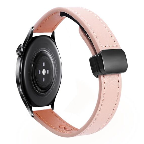 Per Xiaomi Watch S1 22mm Slim Magnetic Buckle Microfiber Leather Watch Band (Nero+Albicocca)