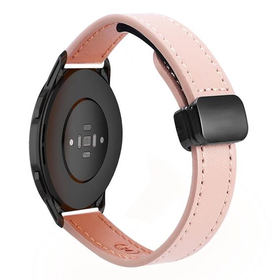 Per Xiaomi Watch Color 2 22mm Slim Magnetic Buckle Microfiber Leather Watch Band (Nero+Albicocca)