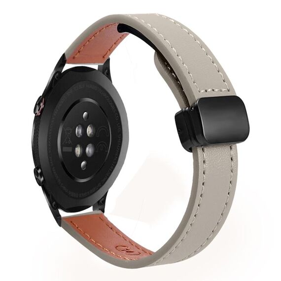 Per Honor Watch Dream 22mm Slim Magnetic Buckle Microfibra Cinturino in Pelle per Orologio (Albicocca+Caramello Macchiato)