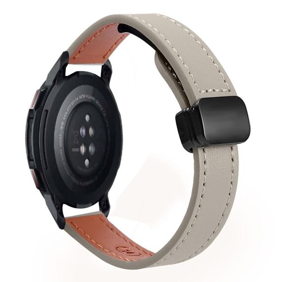 Per Honor Watch GS Pro 22mm Slim Magnetic Buckle Microfibra Cinturino in Pelle per Orologio (Albicocca+Caramello Macchiato)