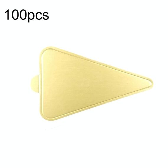 100 pezzi/set 118x78mm triangolo dorato piatti di carta dessert base mousse mat torta cartone pasticcini vassoio espositivo