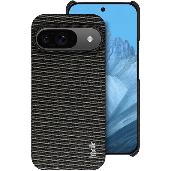Per Google Pixel 9 / 9 Pro Custodia per telefono in PU + PC con texture in tessuto serie Ruiyi imak (nero)