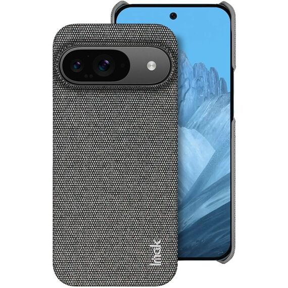 Per Google Pixel 9 / 9 Pro Custodia per telefono in PU + PC con texture in tessuto serie Ruiyi di Imak (grigio scuro)