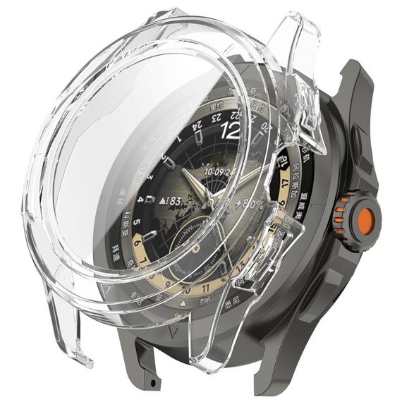 Per Xiaomi Watch S4 Sport PC + Pellicola temperata Custodia protettiva per orologio integrata (trasparente)