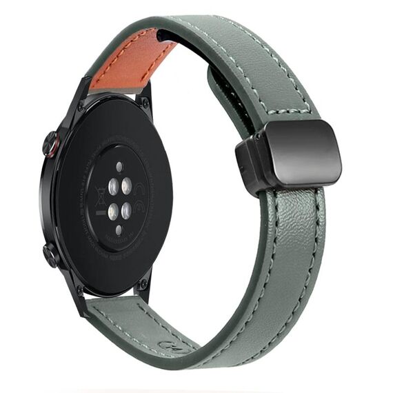 Per Honor Magic Watch 2 46mm 22mm Slim Magnetic Buckle Microfibra Cinturino in Pelle (Nero)