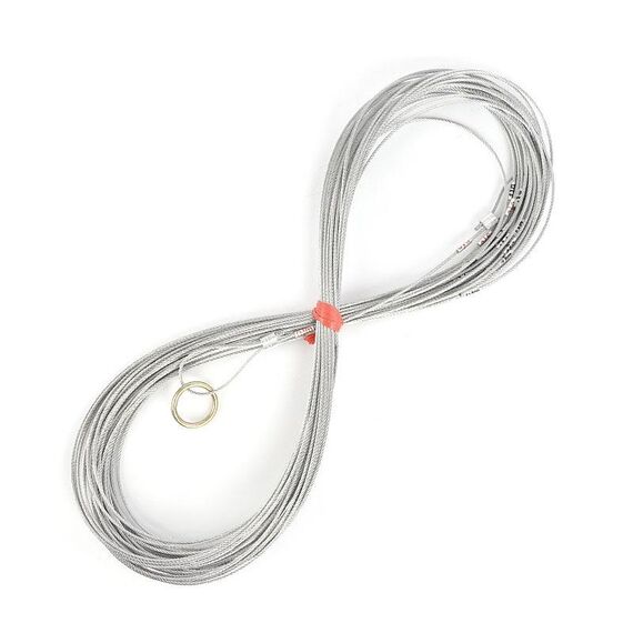 Corda di misurazione in filo d'acciaio da 30 m con anello di trazione per marcatura in scala Corda per pozzi profondi