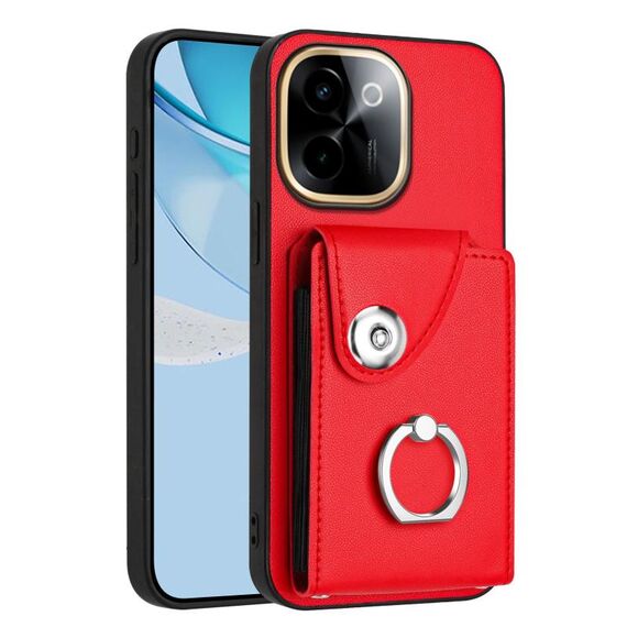 Per vivo Y200 Organ Card Bag Ring Holder Custodia per telefono (rosso)