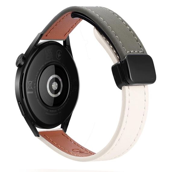 Per Huawei Watch GT 3 42mm Slim Fibbia Magnetica 20mm Cinturino in Microfibra in Pelle (Albicocca+Verde Avocado)