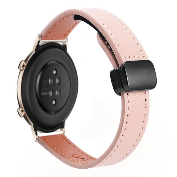 Per Huawei Watch GT 2 42mm Slim Magnetic Buckle 20mm Microfiber Leather Watch Band (Sakura Pink)