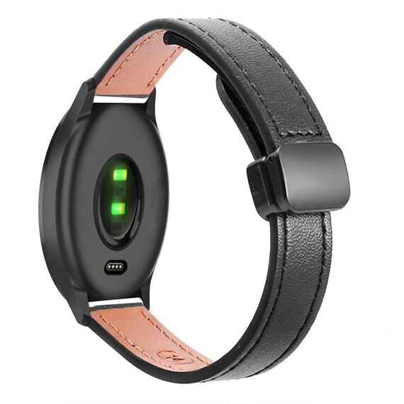 Per Garmin Move Trend Slim Cinturino in pelle microfibra con fibbia magnetica da 20 mm (nero)