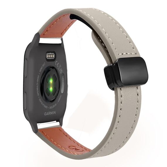 Per Garmin Venu SQ Slim Cinturino per orologio in microfibra con fibbia magnetica da 20 mm (grigio elefante vitello)