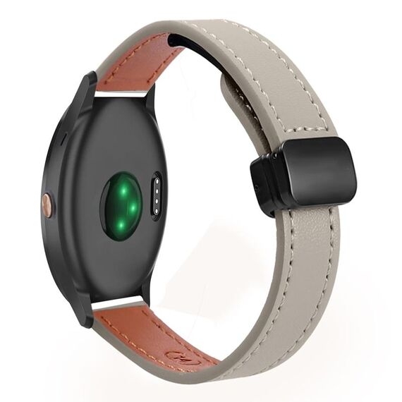 Per Garmin Vivoactive 3 Music Slim Cinturino da polso in microfibra con fibbia magnetica da 20 mm (grigio elefante di vitello)