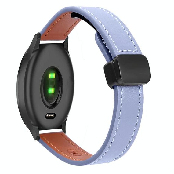 Per Garmin Vivomove Slim Cinturino in pelle microfibra con fibbia magnetica da 20 mm (lavanda)
