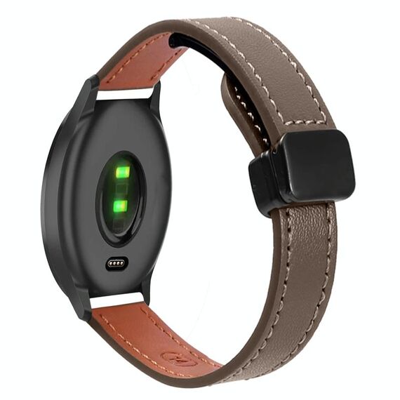 Per Garmin Vivomove Slim Fibbia Magnetica 20mm Cinturino in Microfibra in Pelle (Caramello Macchiato)