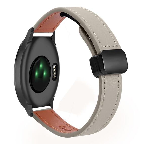 Per Garmin Vivomove HR Sport Slim Cinturino in pelle microfibra con fibbia magnetica da 20 mm (grigio elefante vitello)