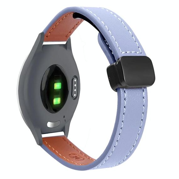 Per Garmin Move 3S 18mm Slim Magnetic Buckle Microfiber Leather Watch Band (Lavanda)