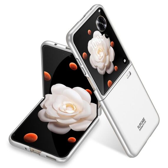 Custodia per telefono For Honor Magic V Flip GKK ultra sottile a copertura totale (argento)