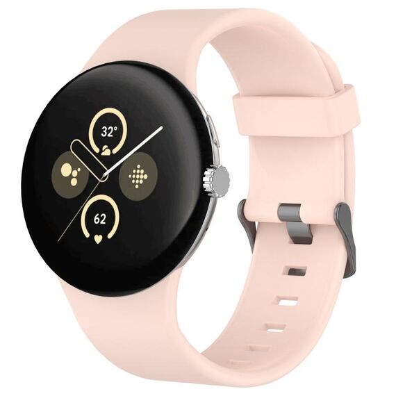 Per Google Pixel Watch 3 cinturino sportivo in silicone tinta unita da 45 mm (rosa)
