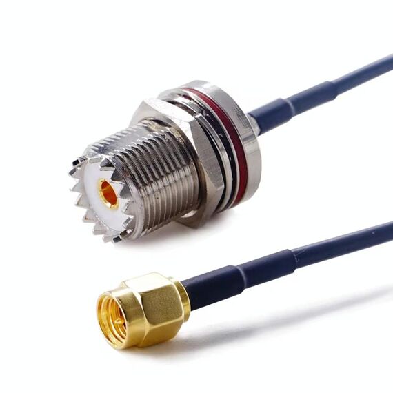 Cavo RF coassiale SMA maschio da 50 cm a SO239 UHF femmina Connettore coassiale RG174