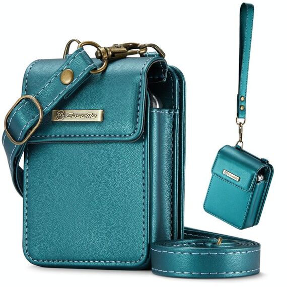 Per Samsung Z Flip Series CaseMe Me50 Mini Lanyard Borsa universale (verde)