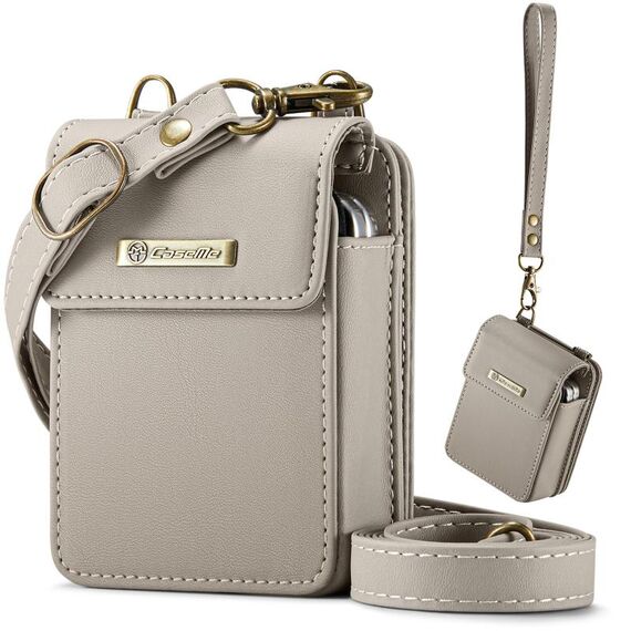 Per Samsung Z Flip Series CaseMe Me50 Mini Lanyard Borsa universale (cachi)